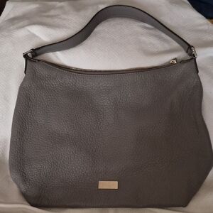 Elegant Kate Spade Gray Leather Shoulder Bag